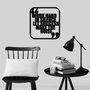 Wallity Work Hard Escultura de pared de metal negra